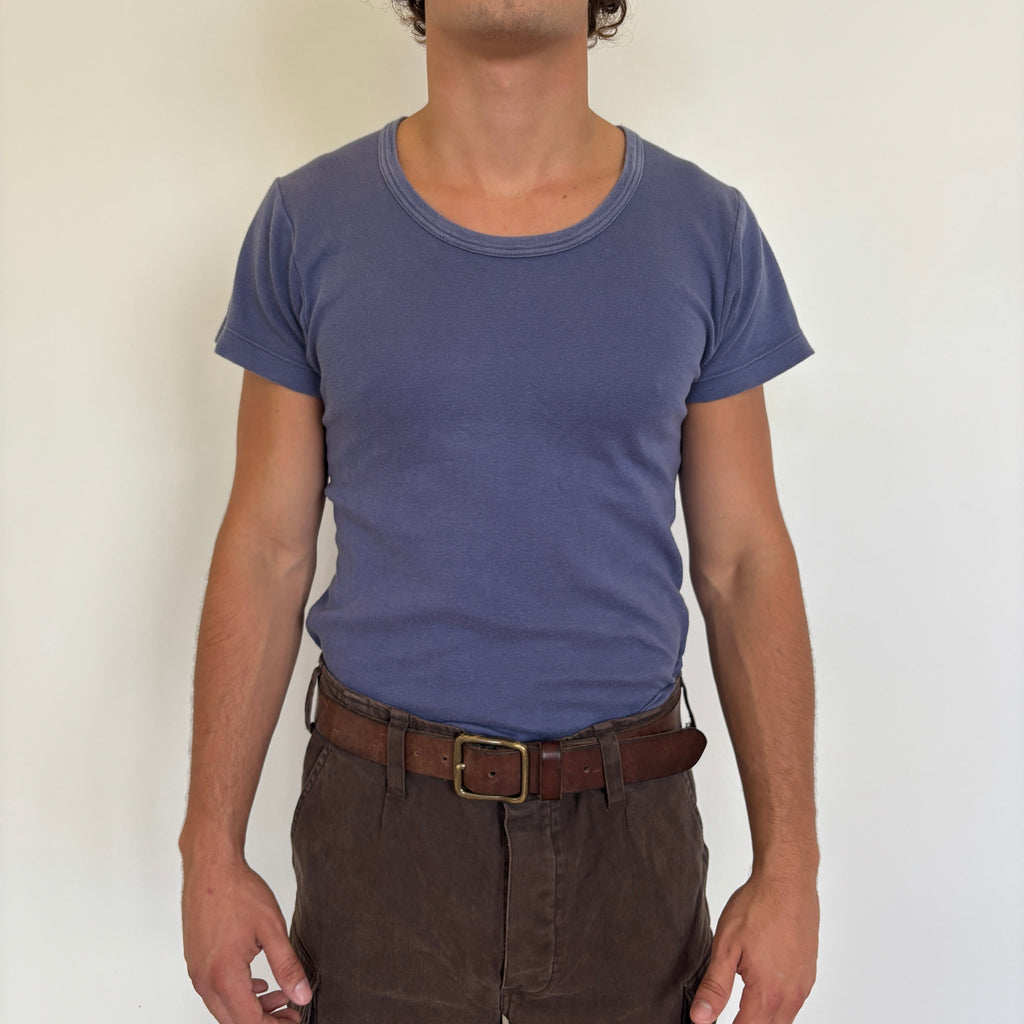 Danish 80’s Deadstock Navy Tee Indigo Blue