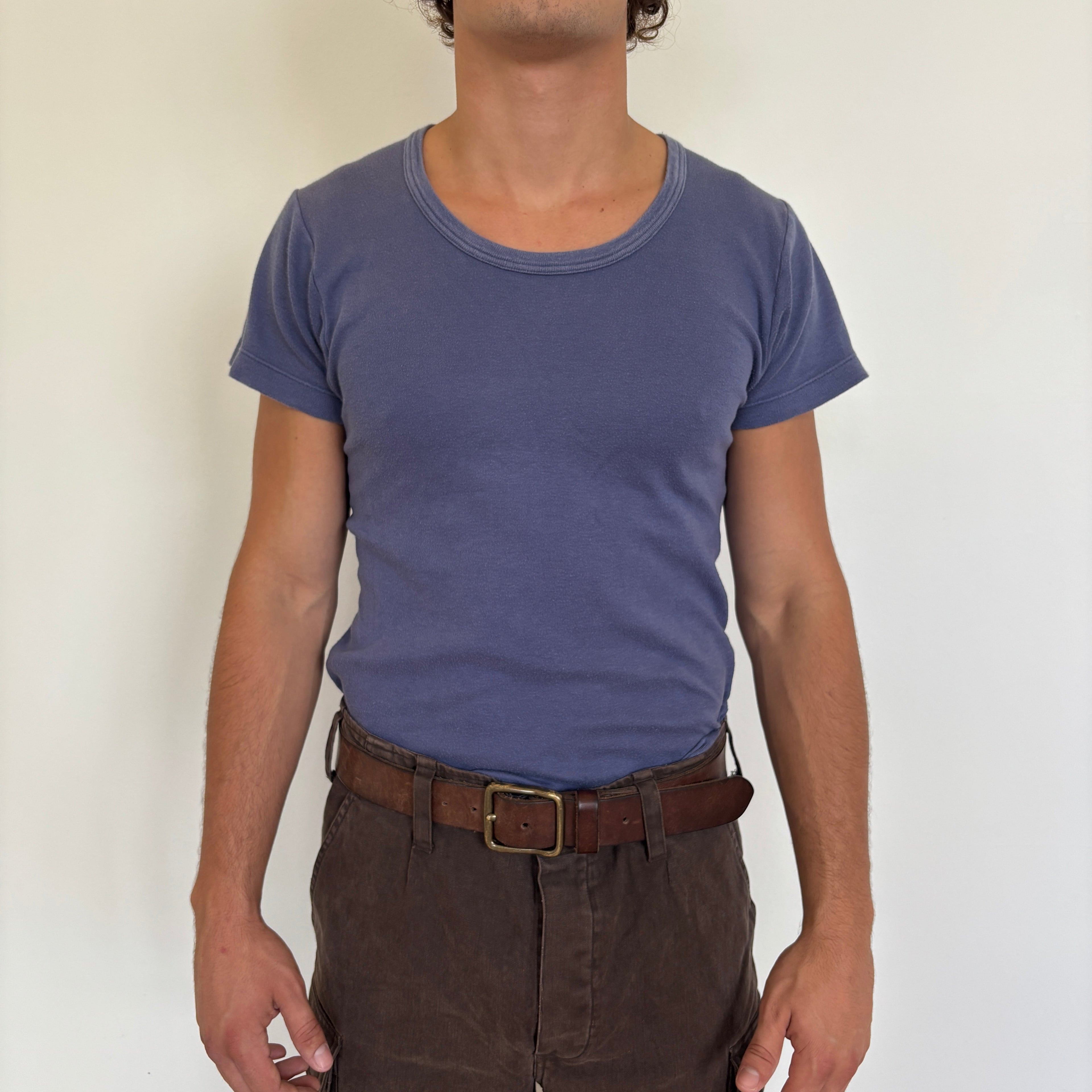 Danish 80’s Deadstock Navy Tee Indigo Blue