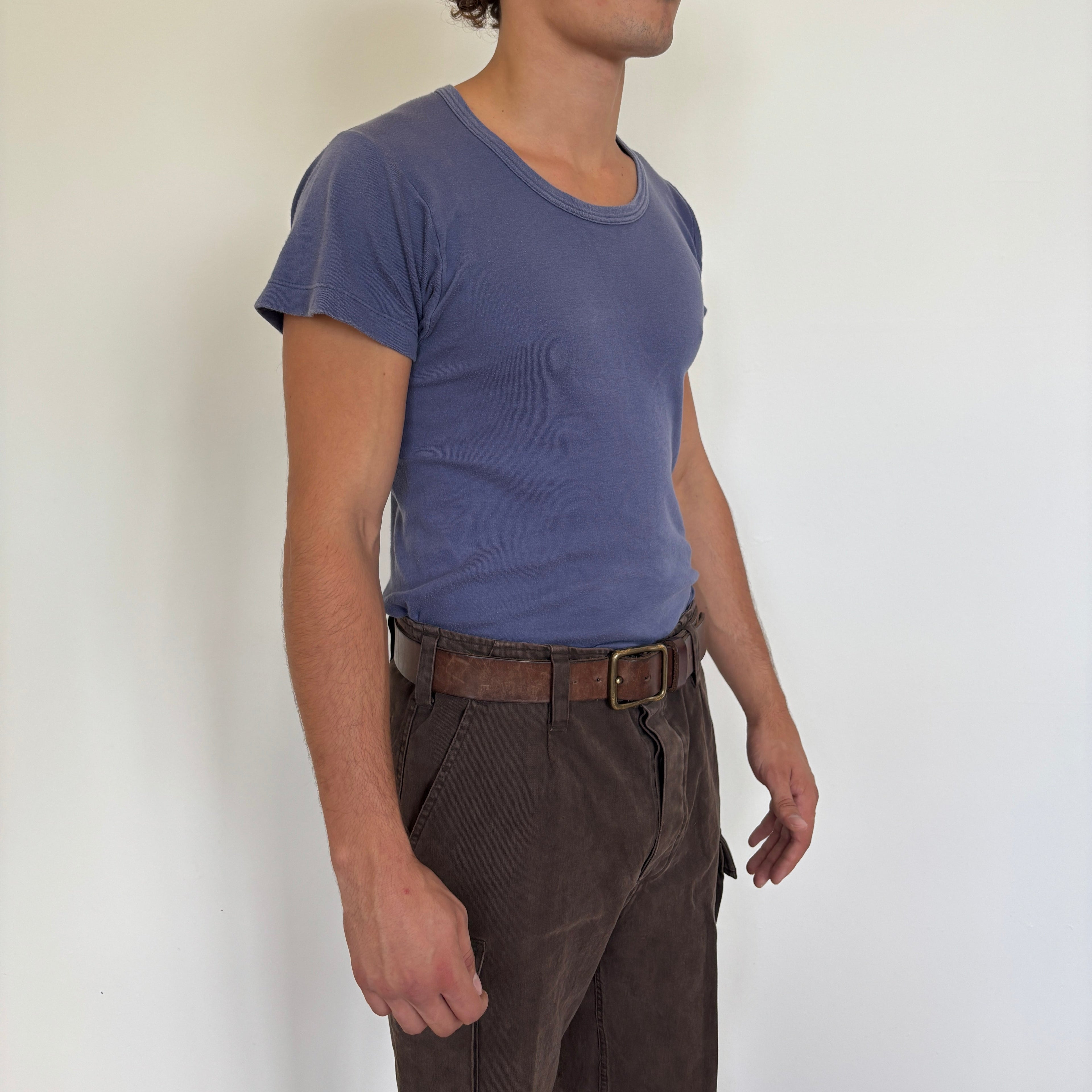Danish 80’s Deadstock Navy Tee Indigo Blue