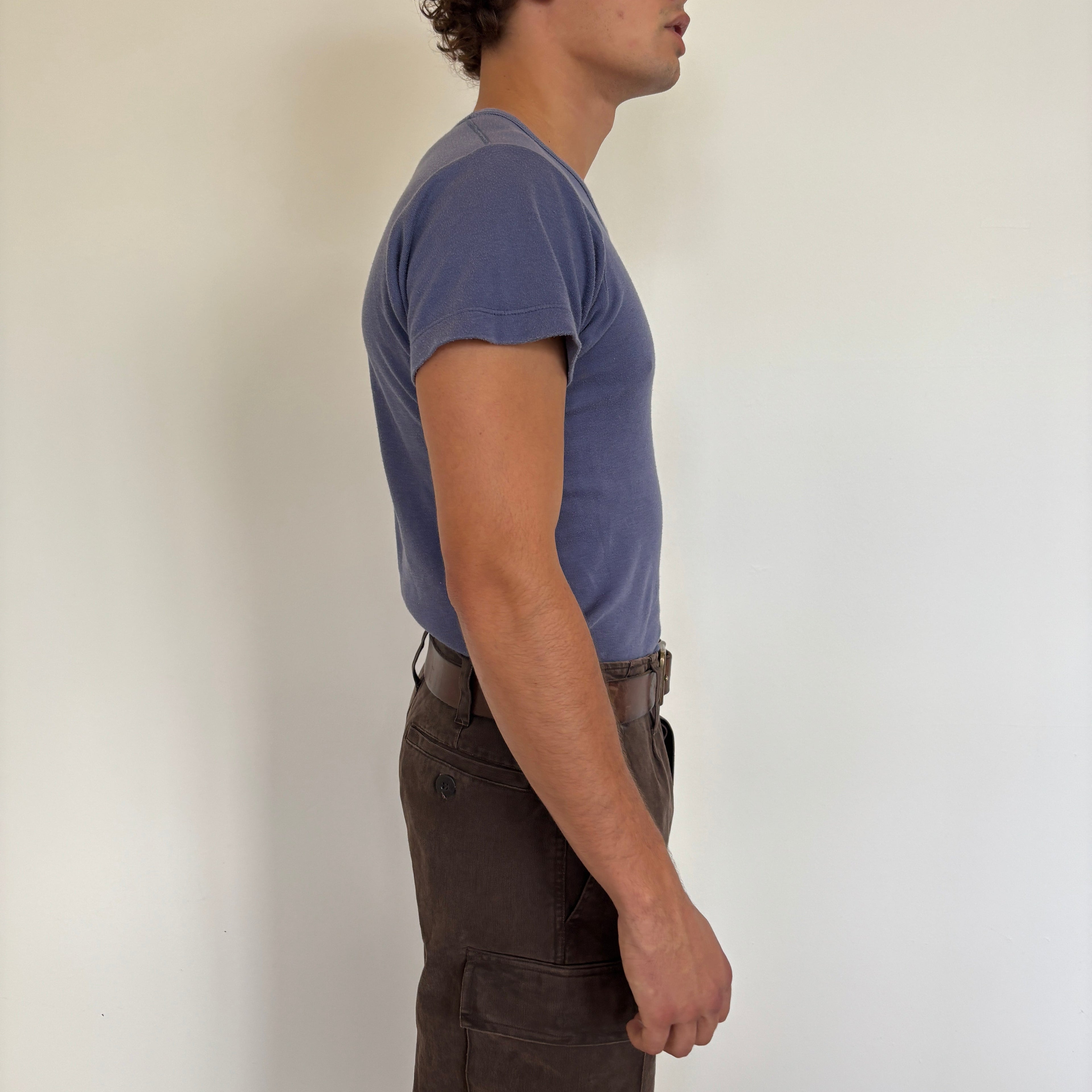 Danish 80’s Deadstock Navy Tee Indigo Blue