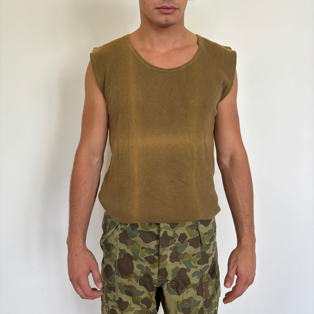 50's Danish Sunfaded Navy Tank Top
