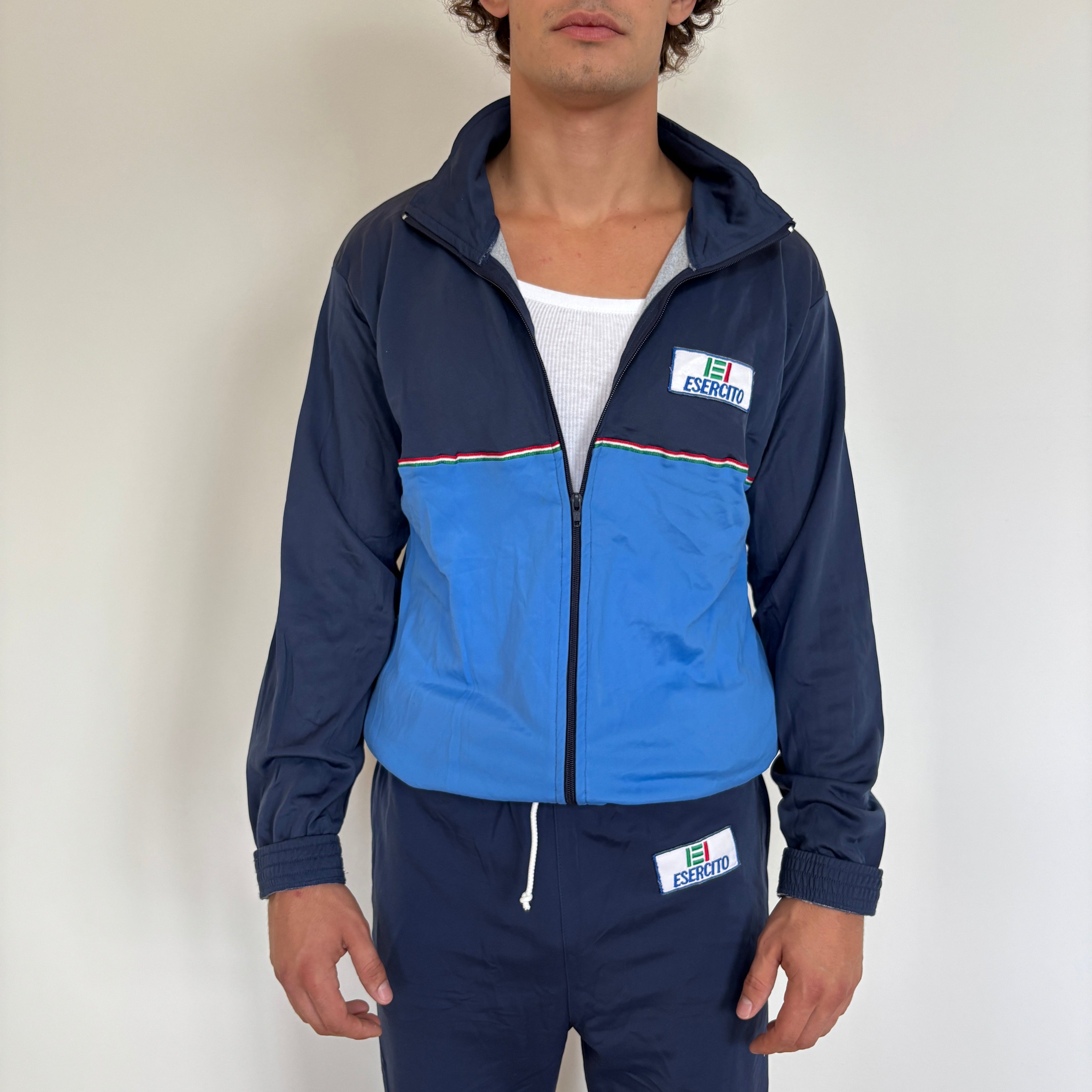 90's Navy/Blue Italian Army Tracksuit Top