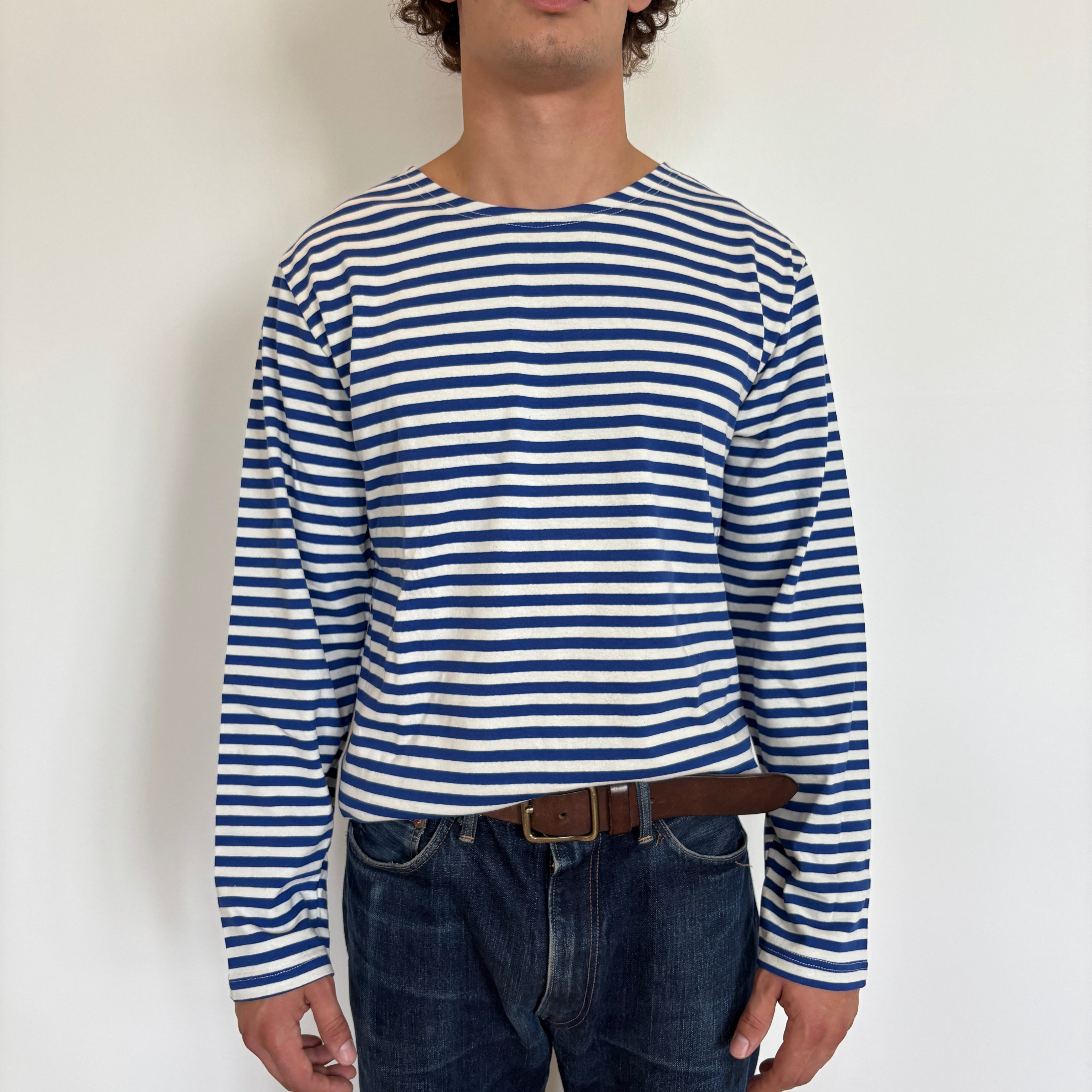 Light Blue/White Striped Telnyashka - Long Sleeve