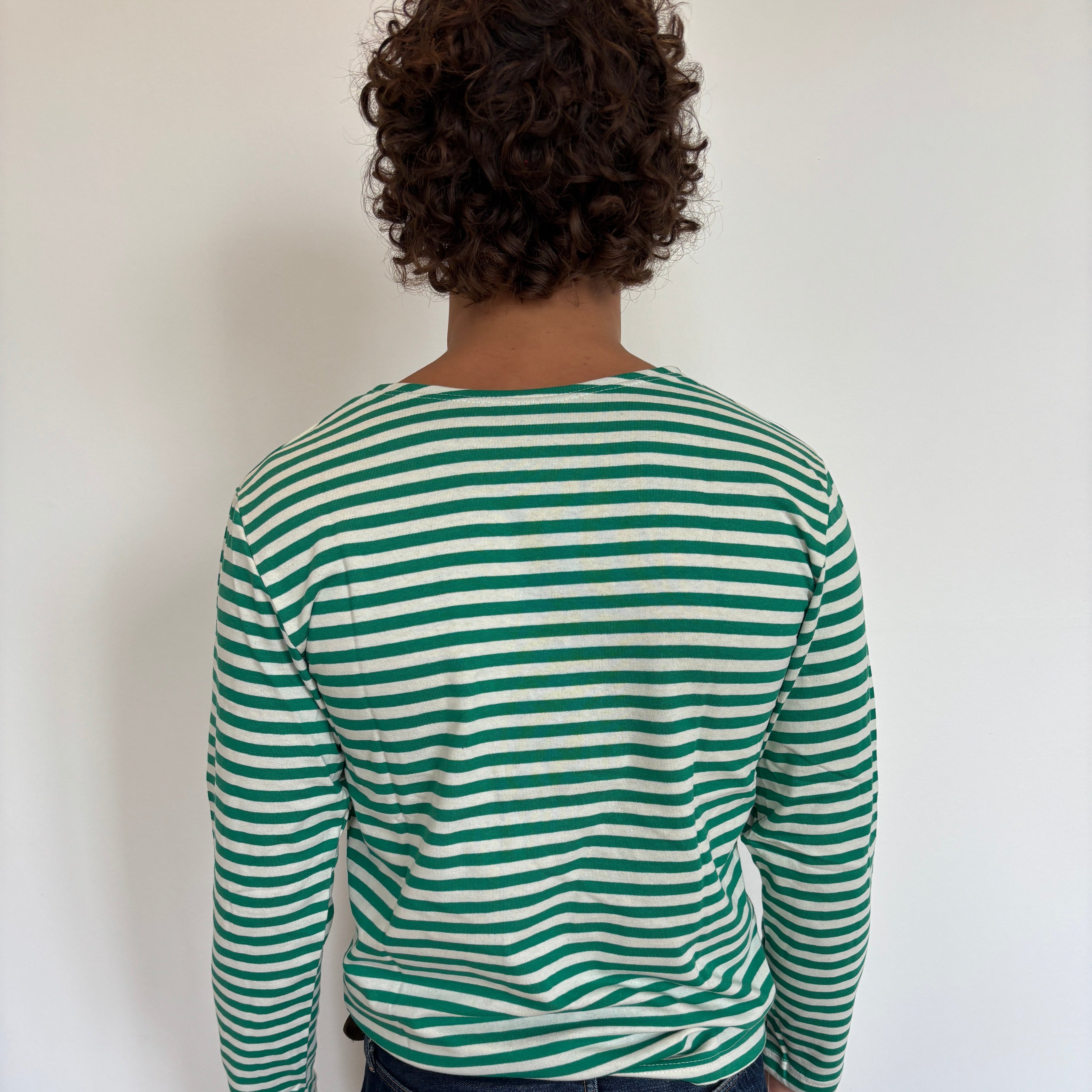 Green/White Striped Telnyashka - Long Sleeve