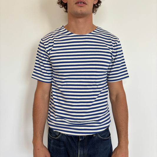 Light Blue/White Striped Telnyashka - Short Sleeve