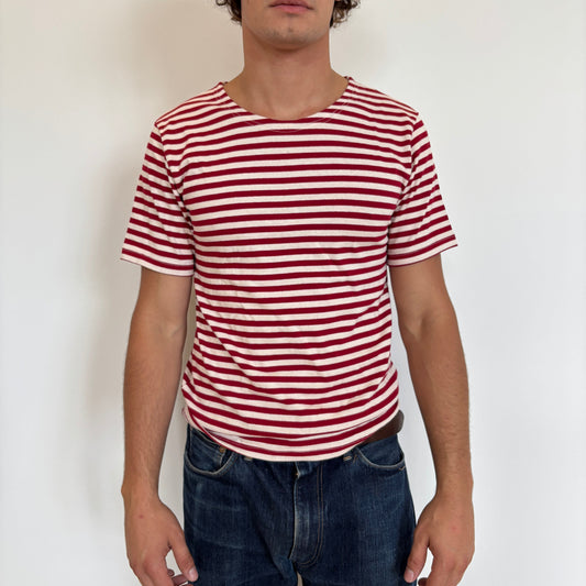 Red/White Striped Telnyashka - Short Sleeve