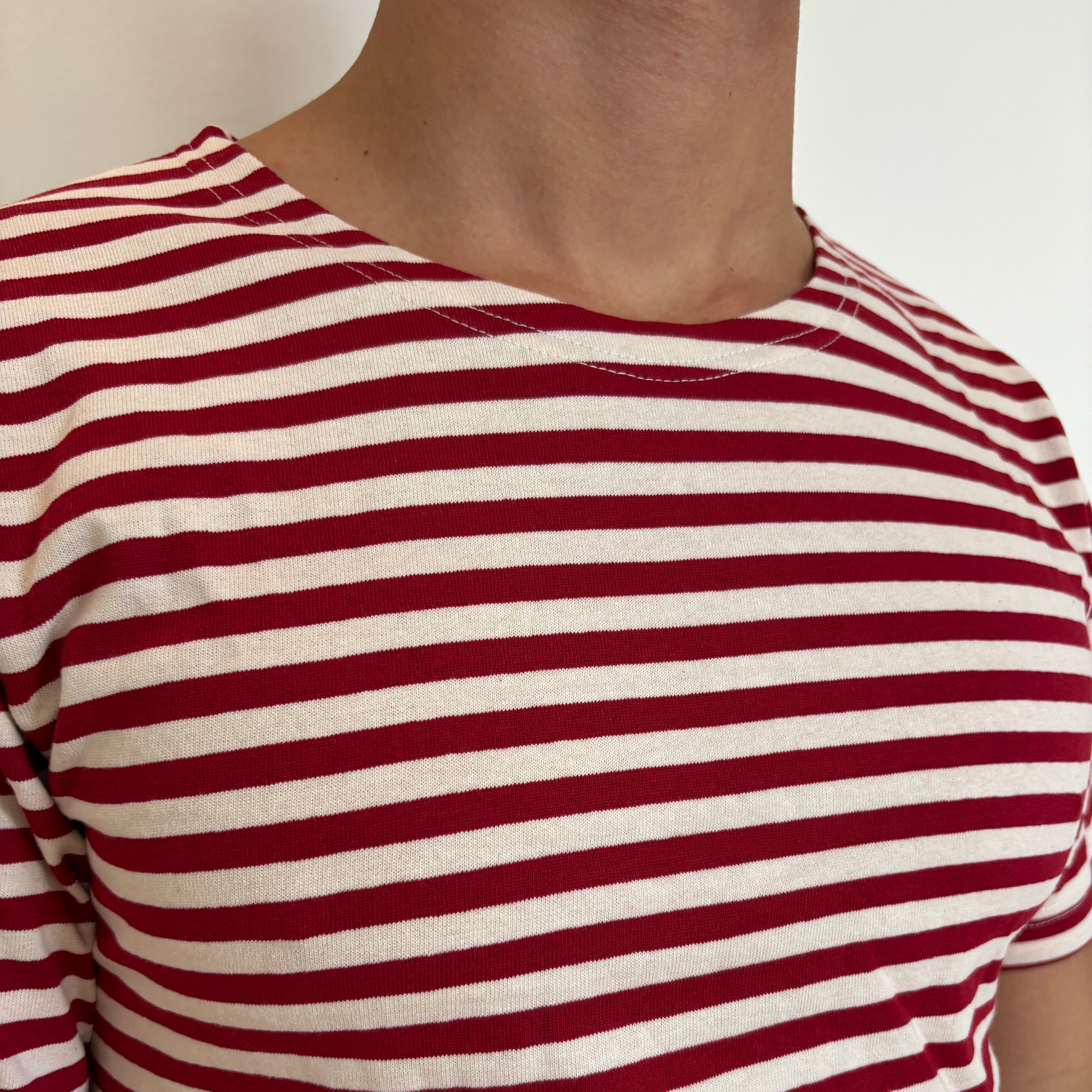 Red/White Striped Telnyashka - Short Sleeve
