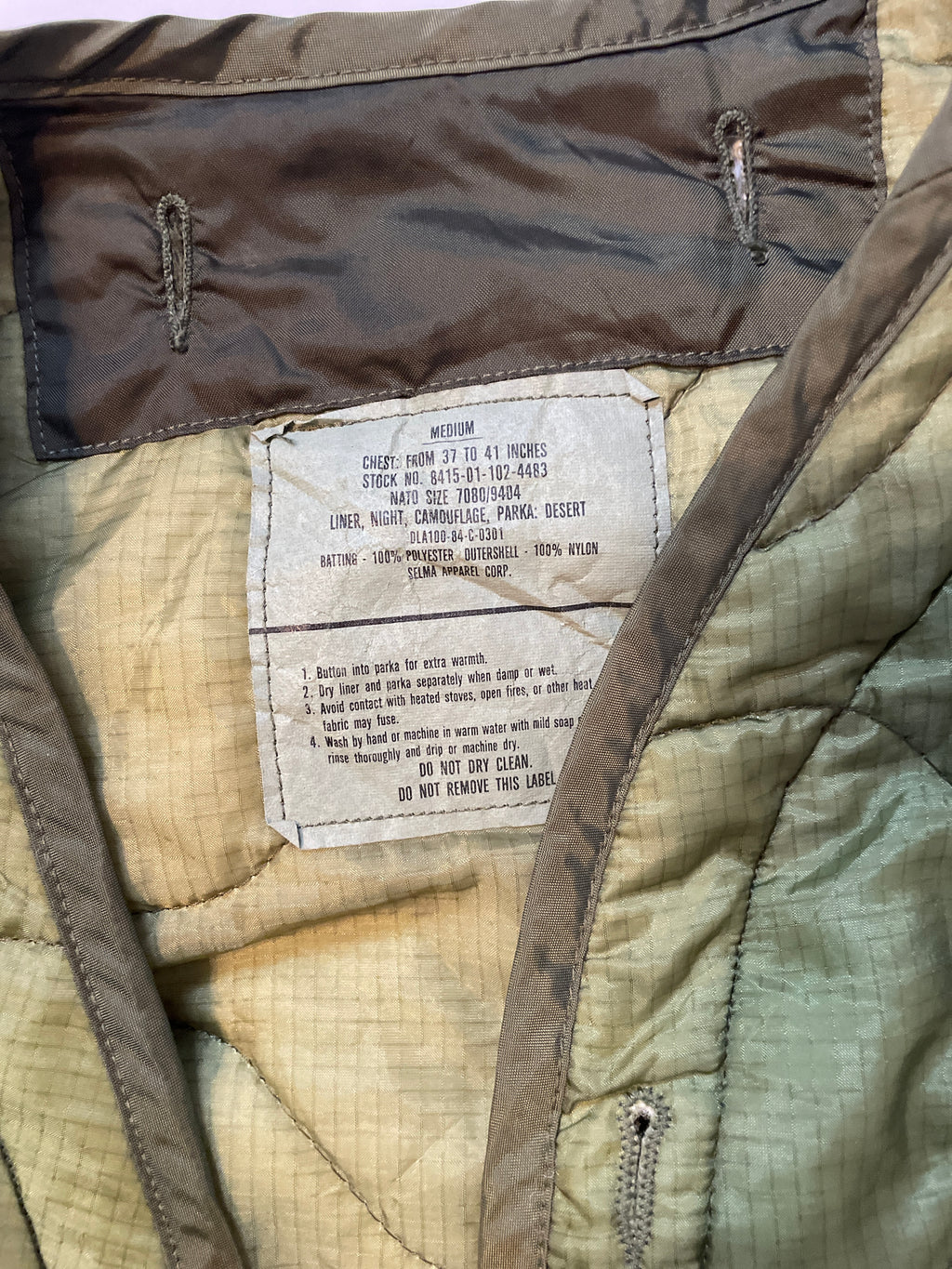 80's U.S Army Liner