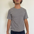 Navy/White Striped Telnyashka  - Short Sleeve