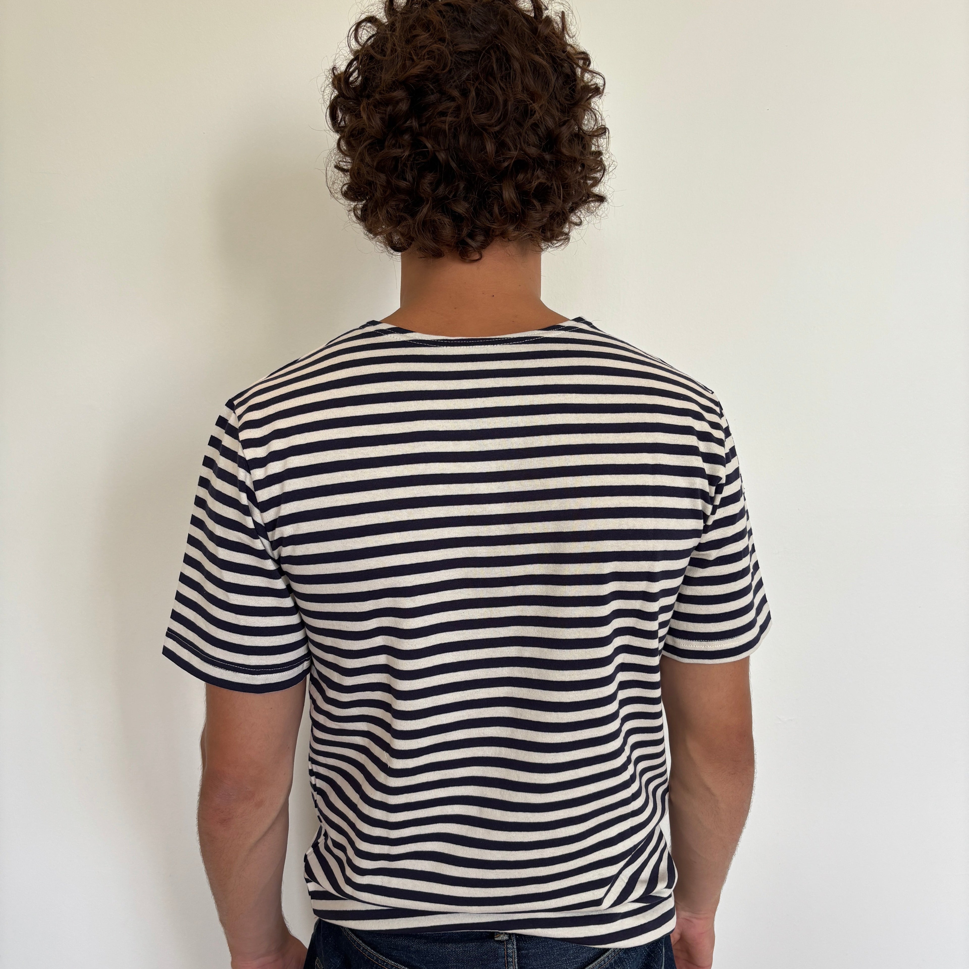 Navy/White Striped Telnyashka  - Short Sleeve