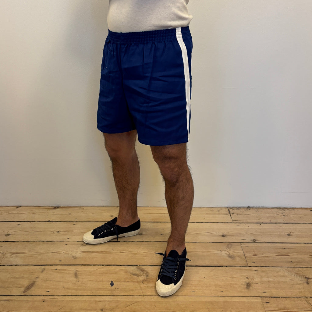 70's Danish Sport Shorts Blue / White