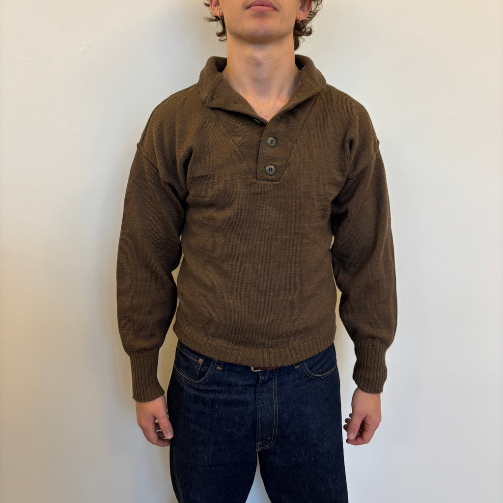 80's US Army 5 Button Wool Knit