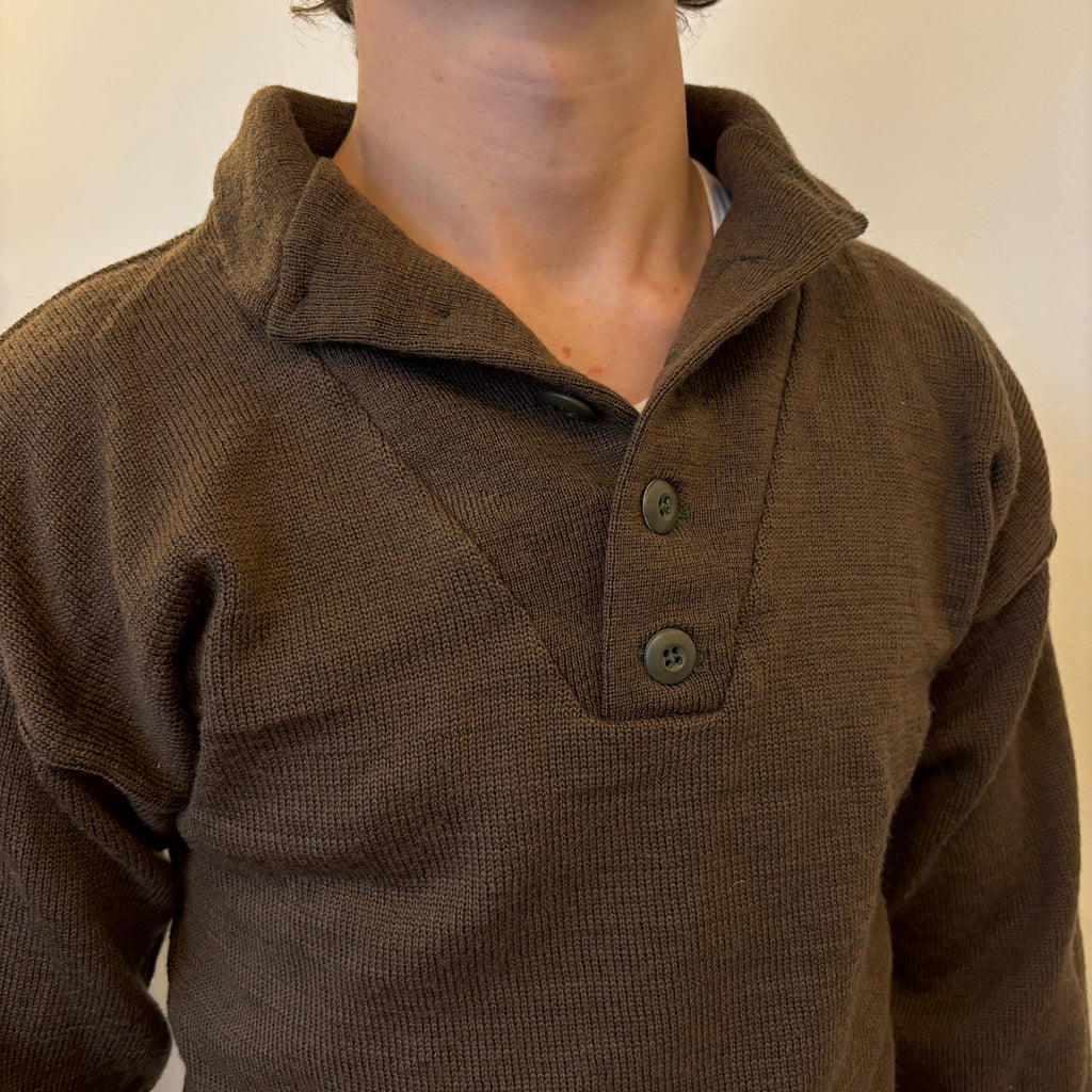 80's US Army 5 Button Acrylic Knit