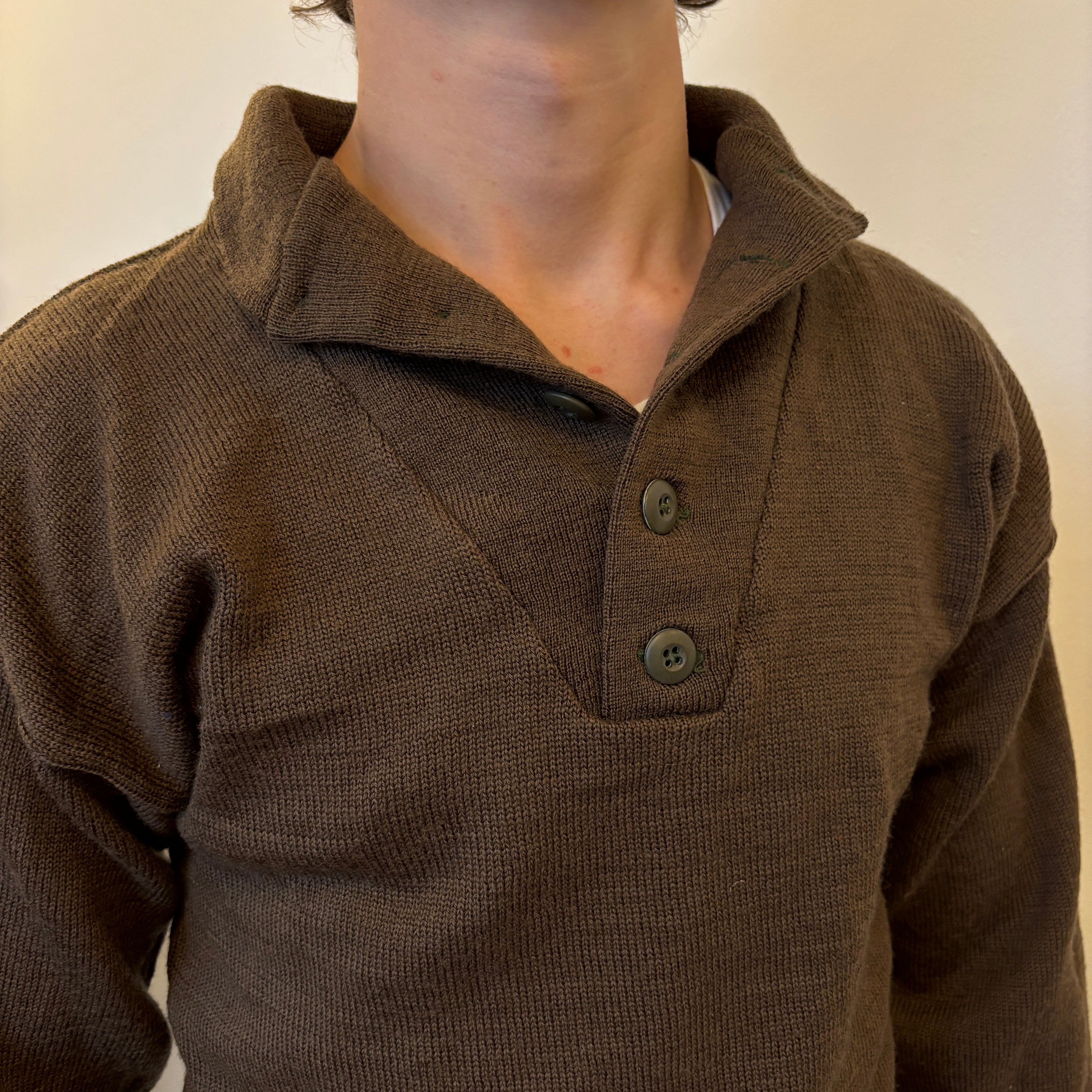 80's US Army 5 Button Acrylic Knit