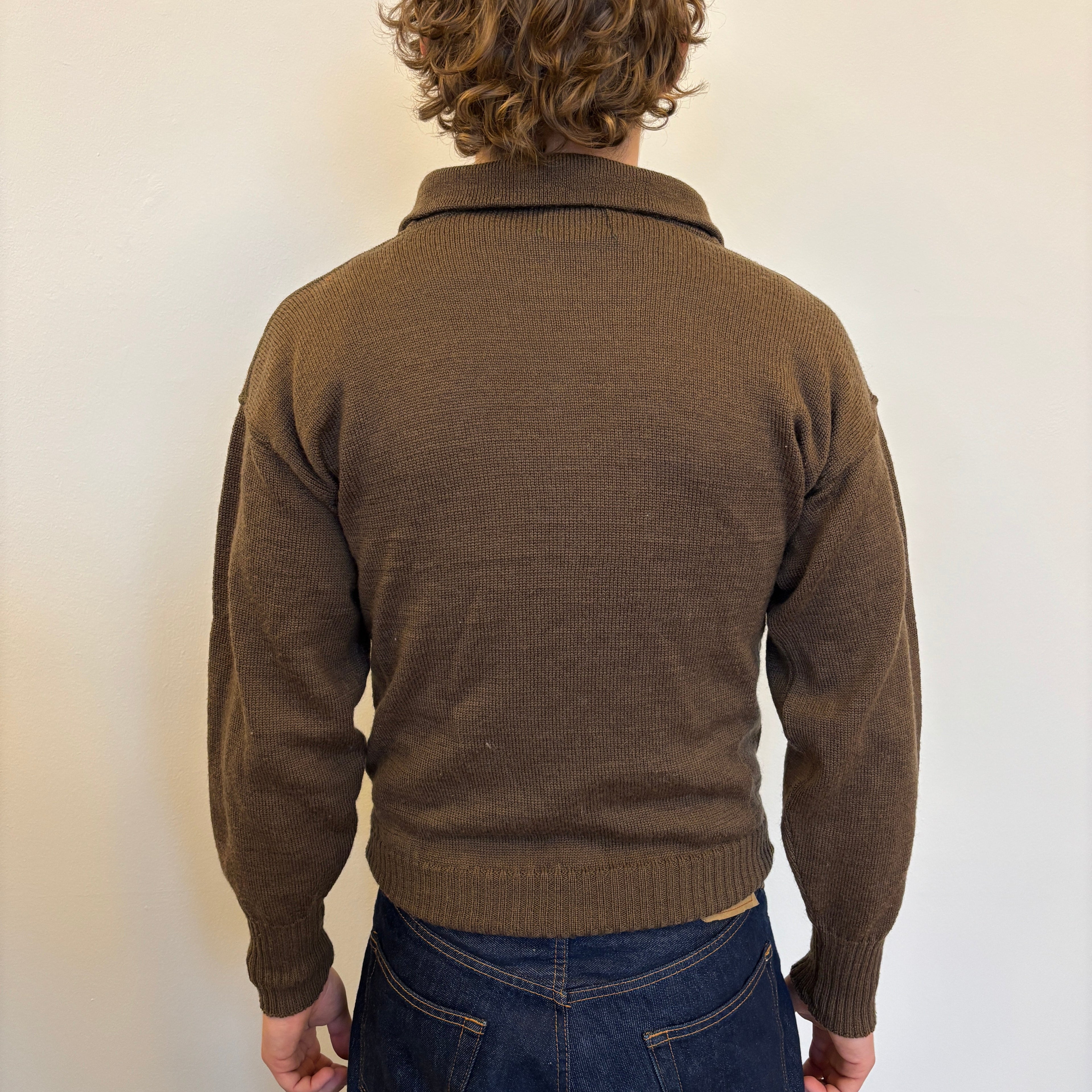 80's US Army 5 Button Wool Knit