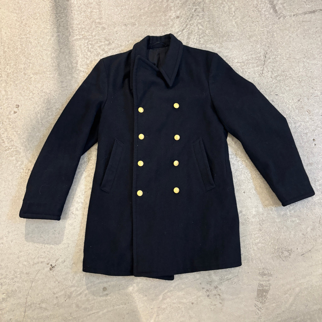 80's Danish Navy Wool Coat