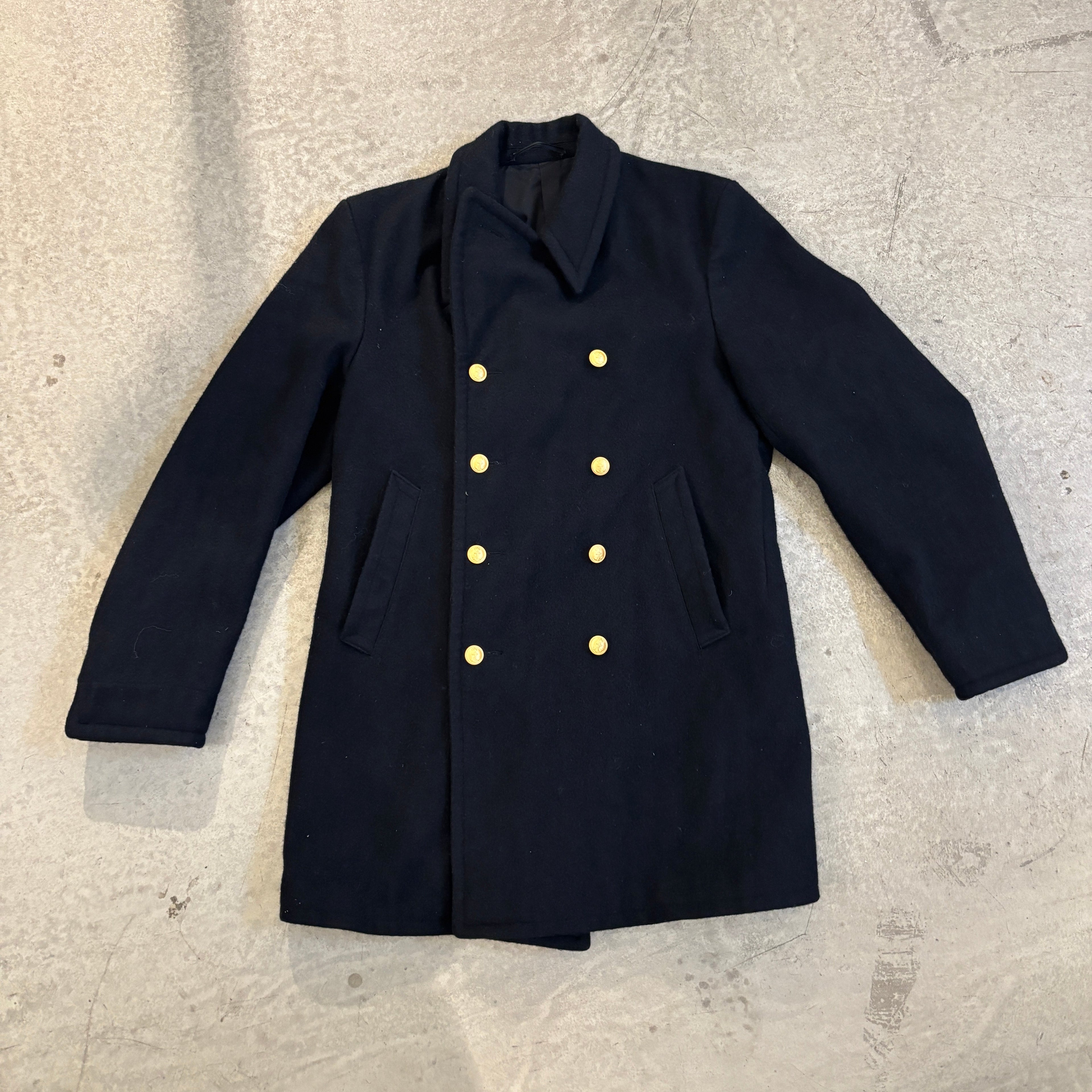 80's Danish Navy Wool Coat