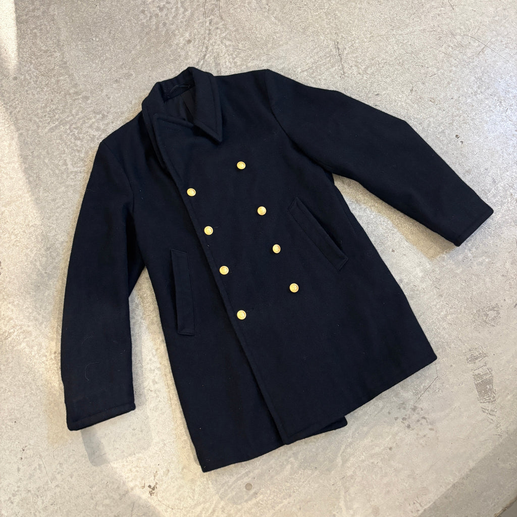 80's Danish Navy Wool Coat