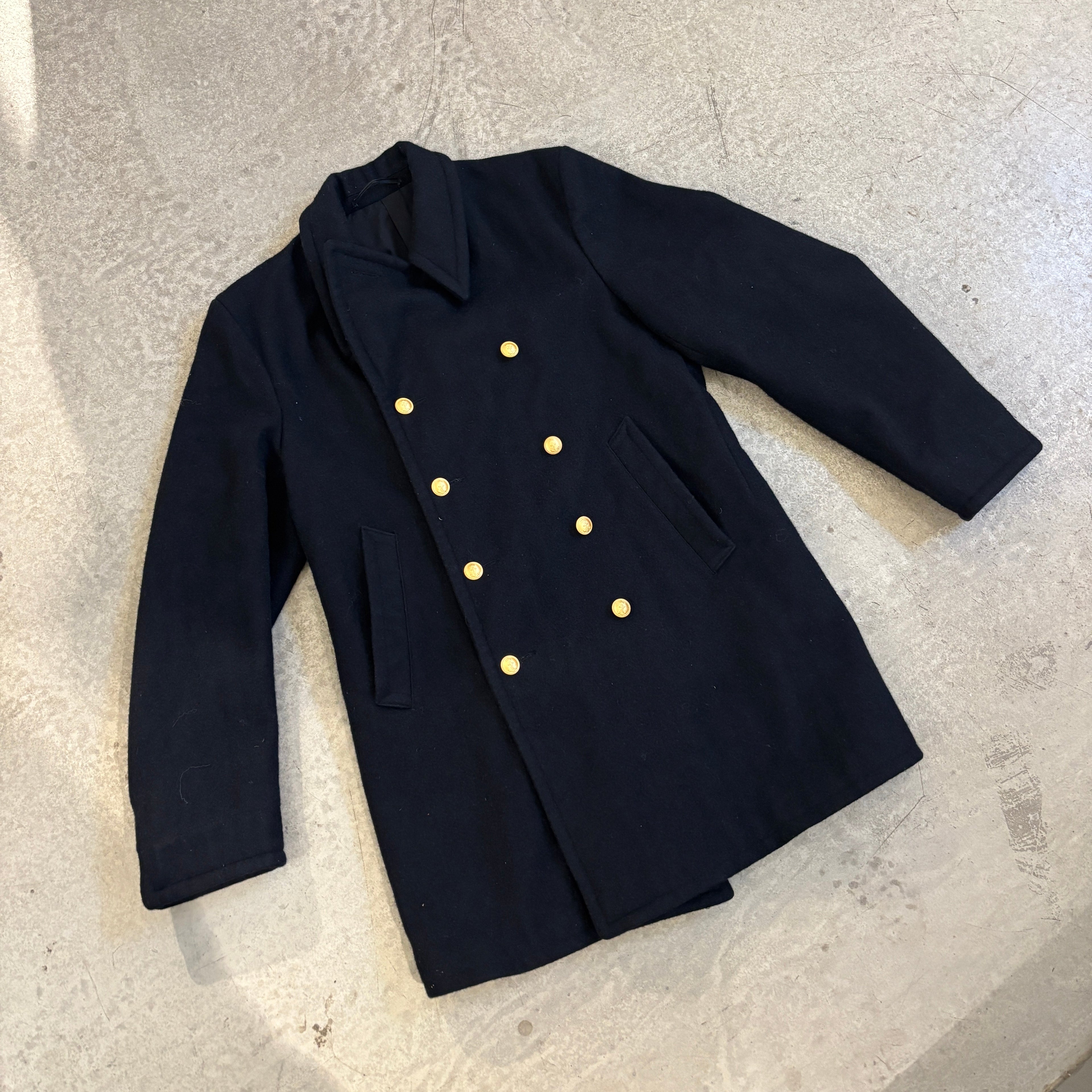 80's Danish Navy Wool Coat