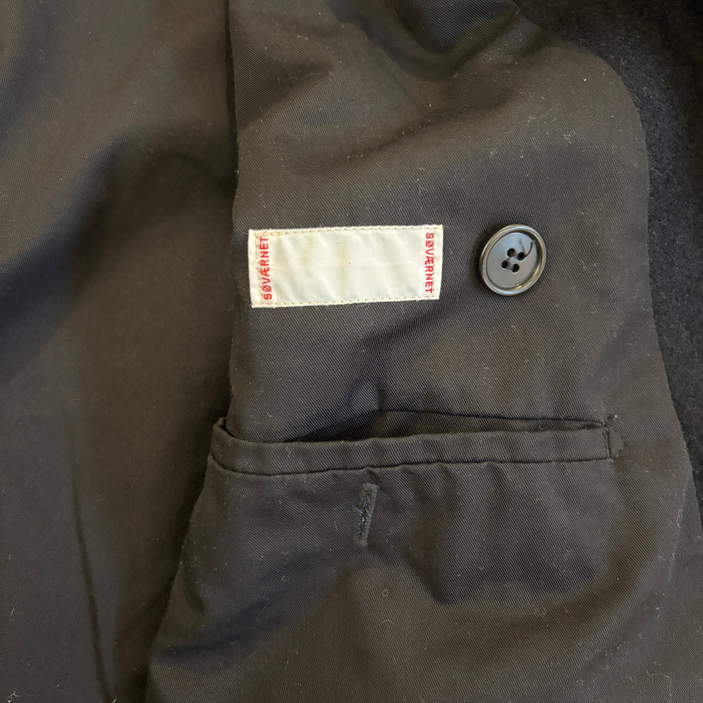 80's Danish Navy Wool Coat