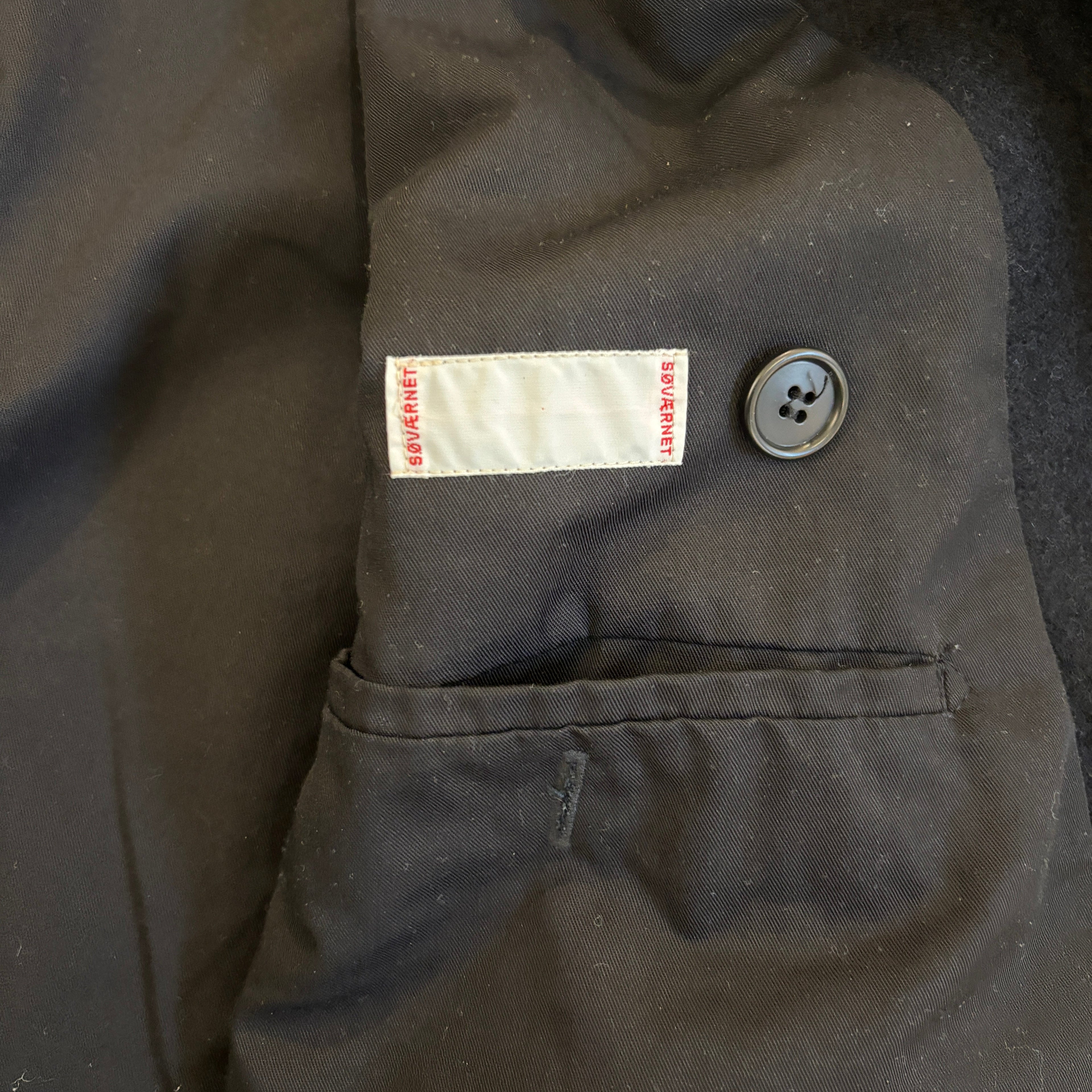 80's Danish Navy Wool Coat