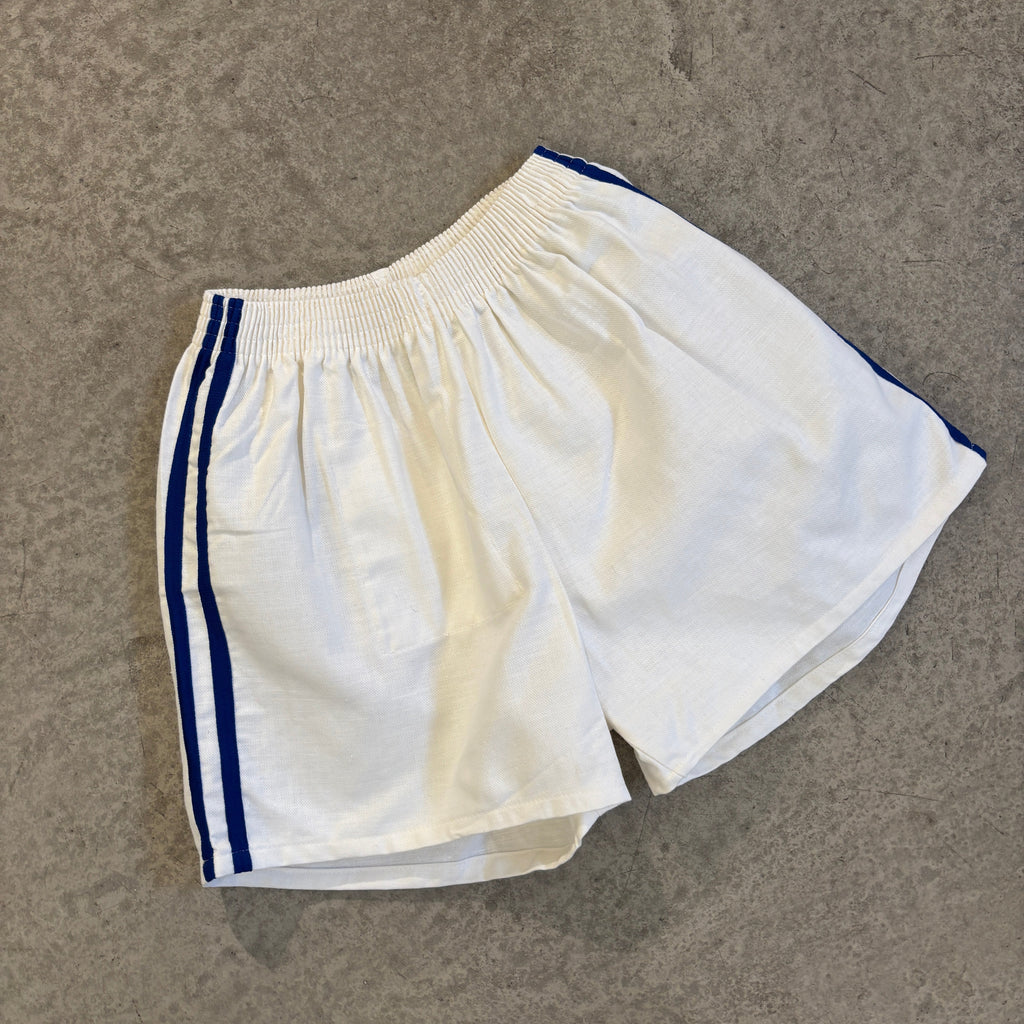 70's Danish Sports Shorts White / Blue