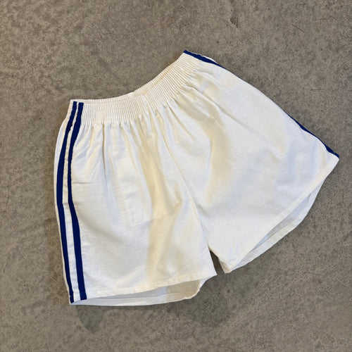 70's Danish Sports Shorts White / Blue