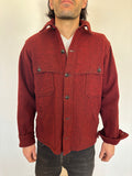 70s Woolrich Deep Red Wool Overshirt