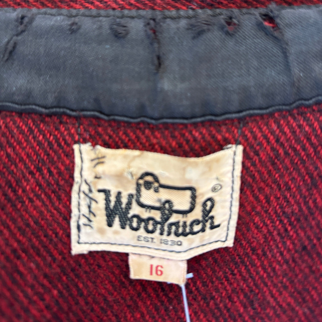 70s Woolrich Deep Red Wool Overshirt