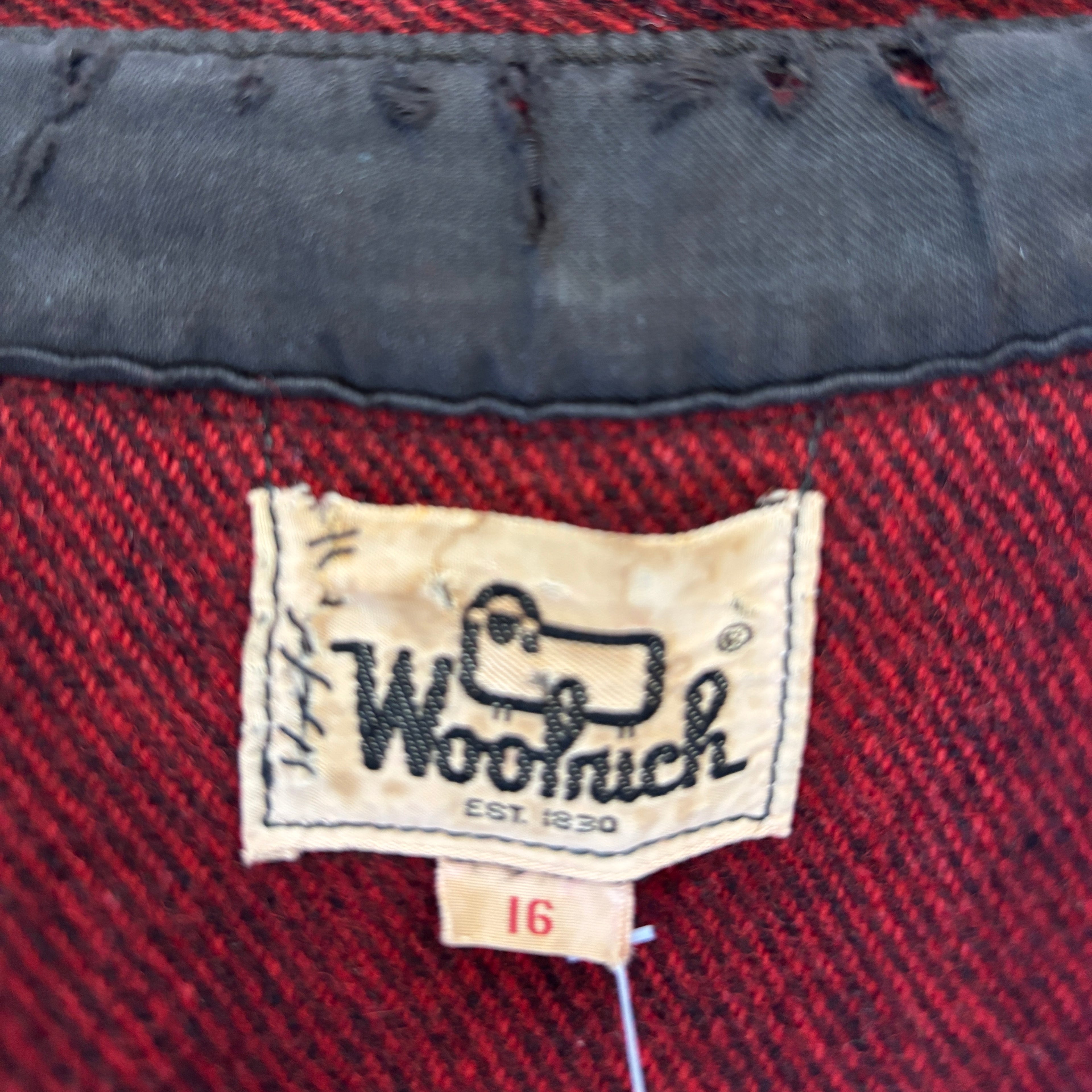 70s Woolrich Deep Red Wool Overshirt