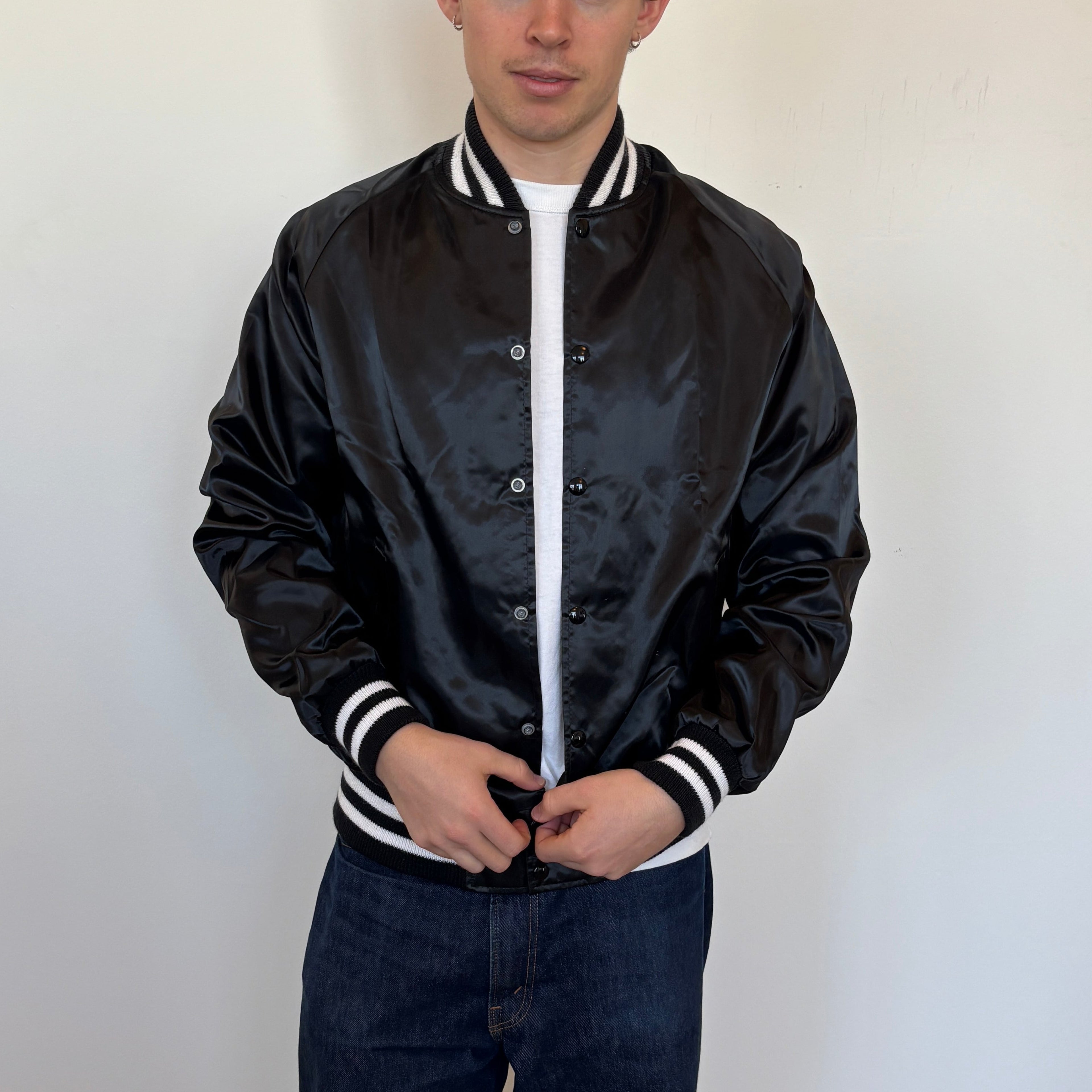 90's Active Generation Black Varsity Jacket