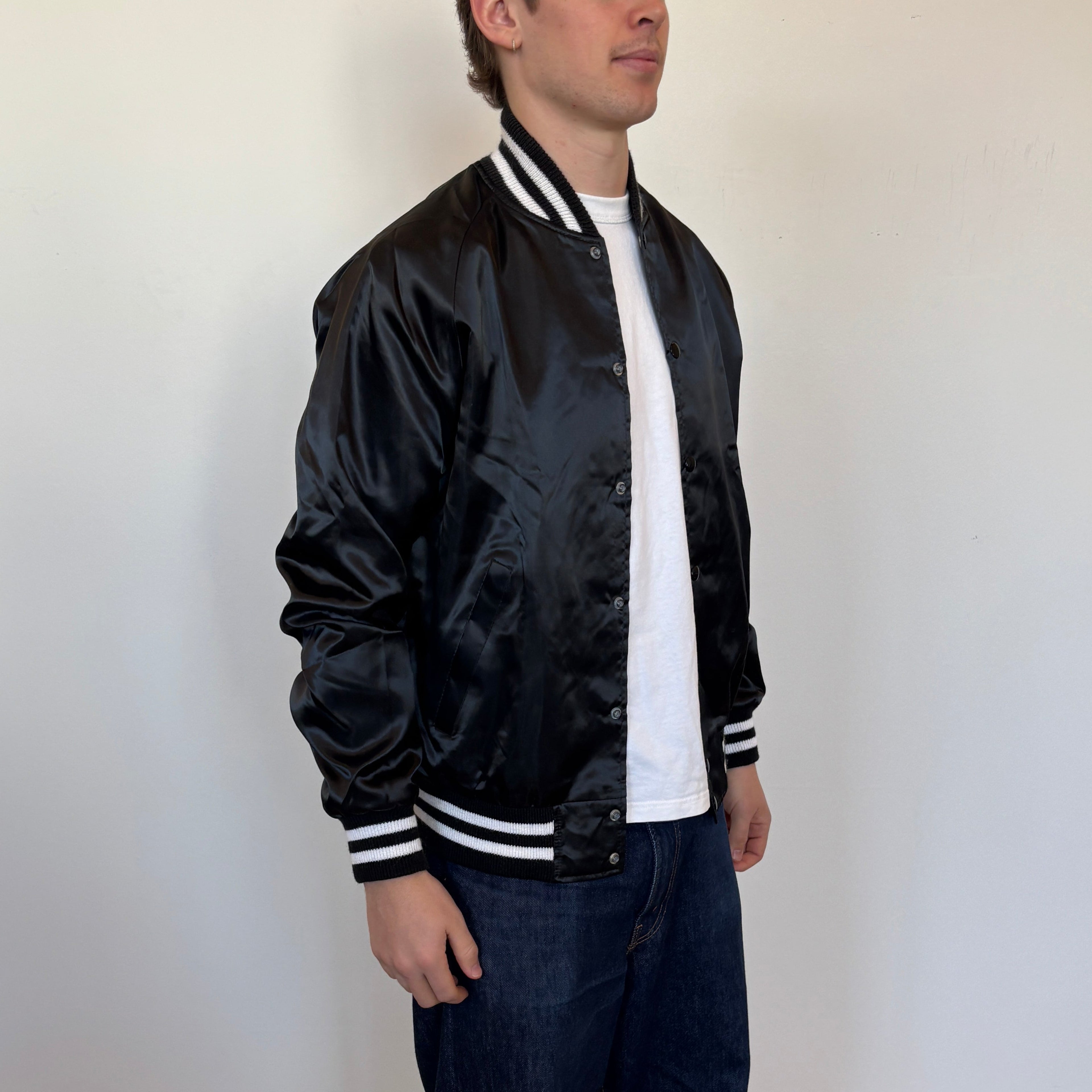 90's Active Generation Black Varsity Jacket