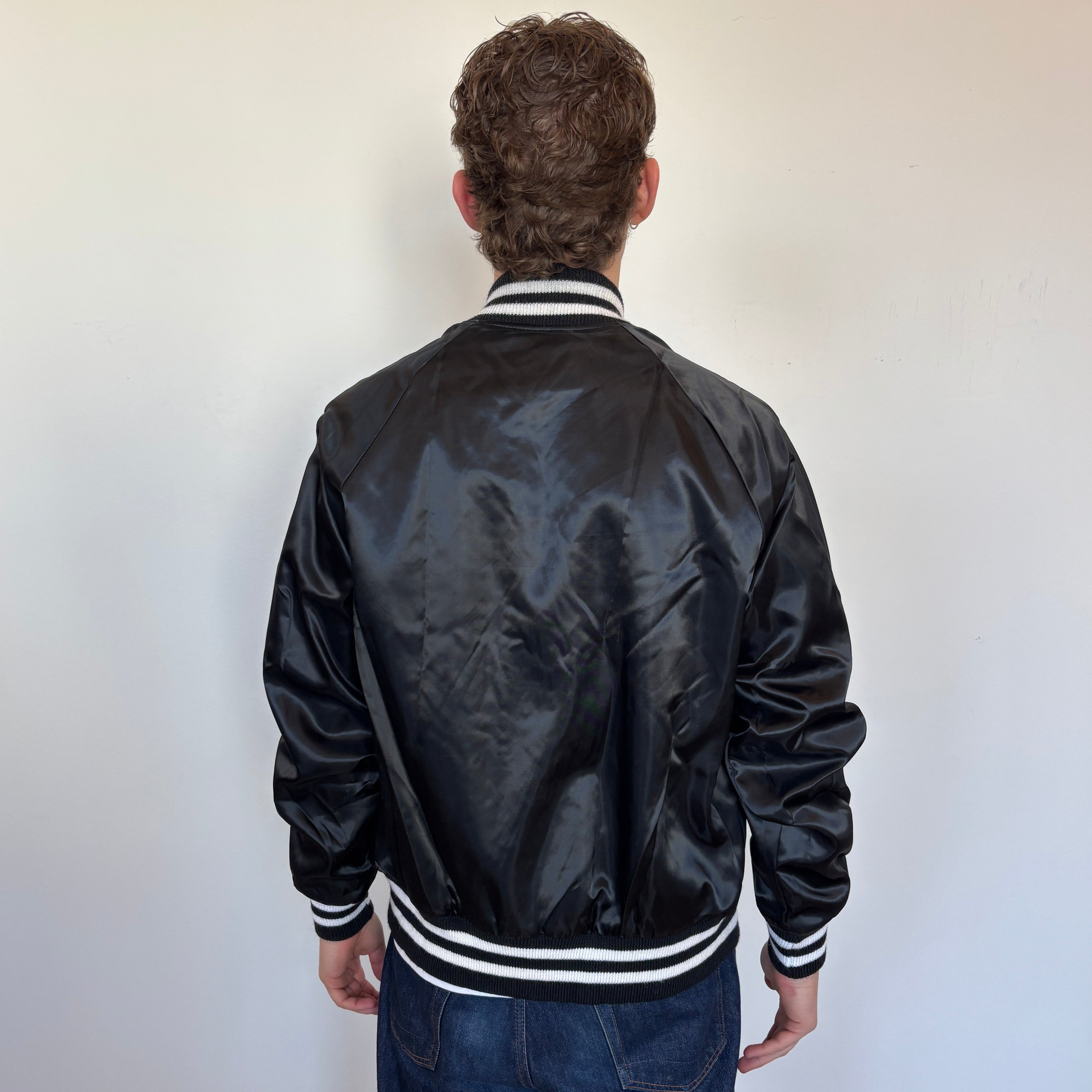 90's Active Generation Black Varsity Jacket