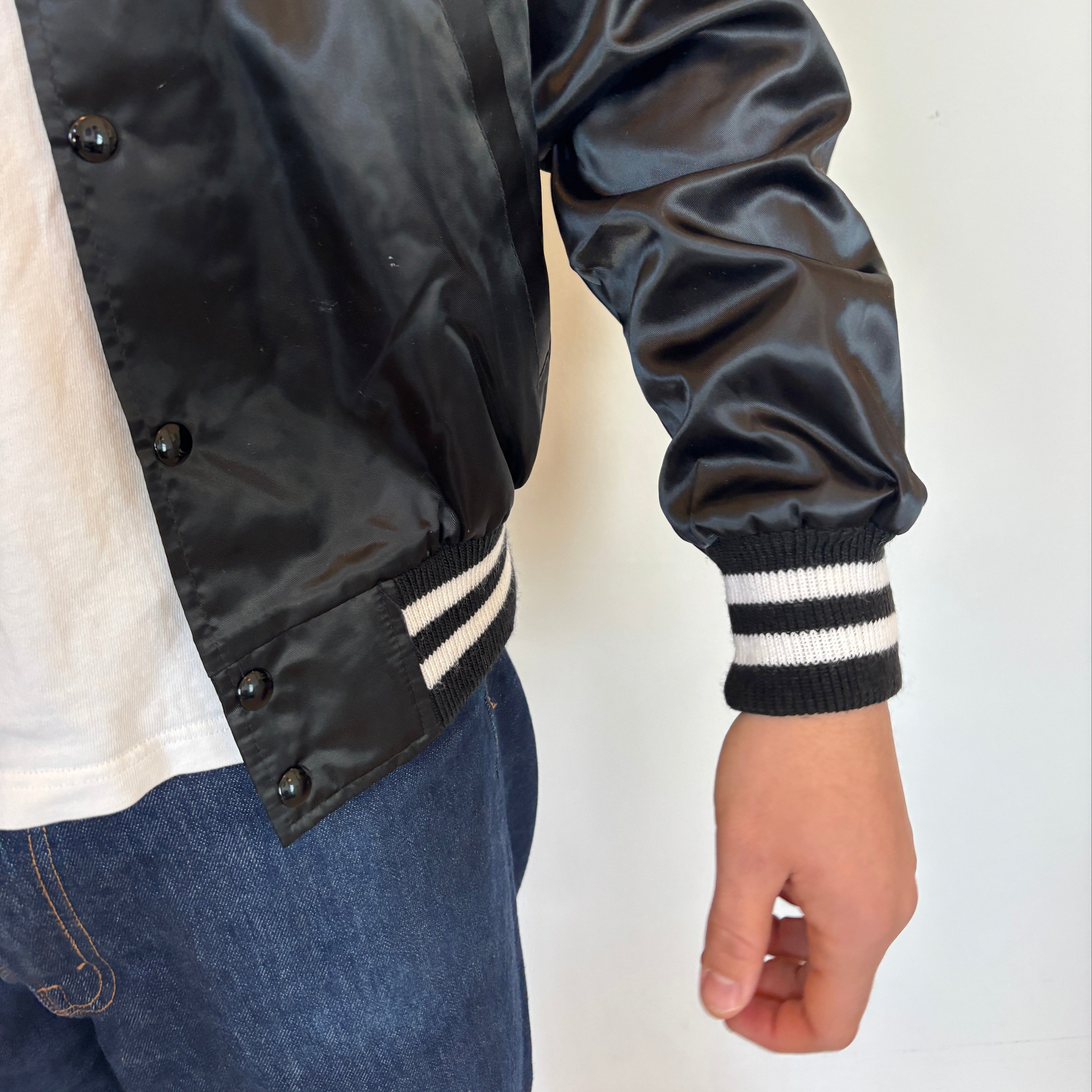 90's Active Generation Black Varsity Jacket
