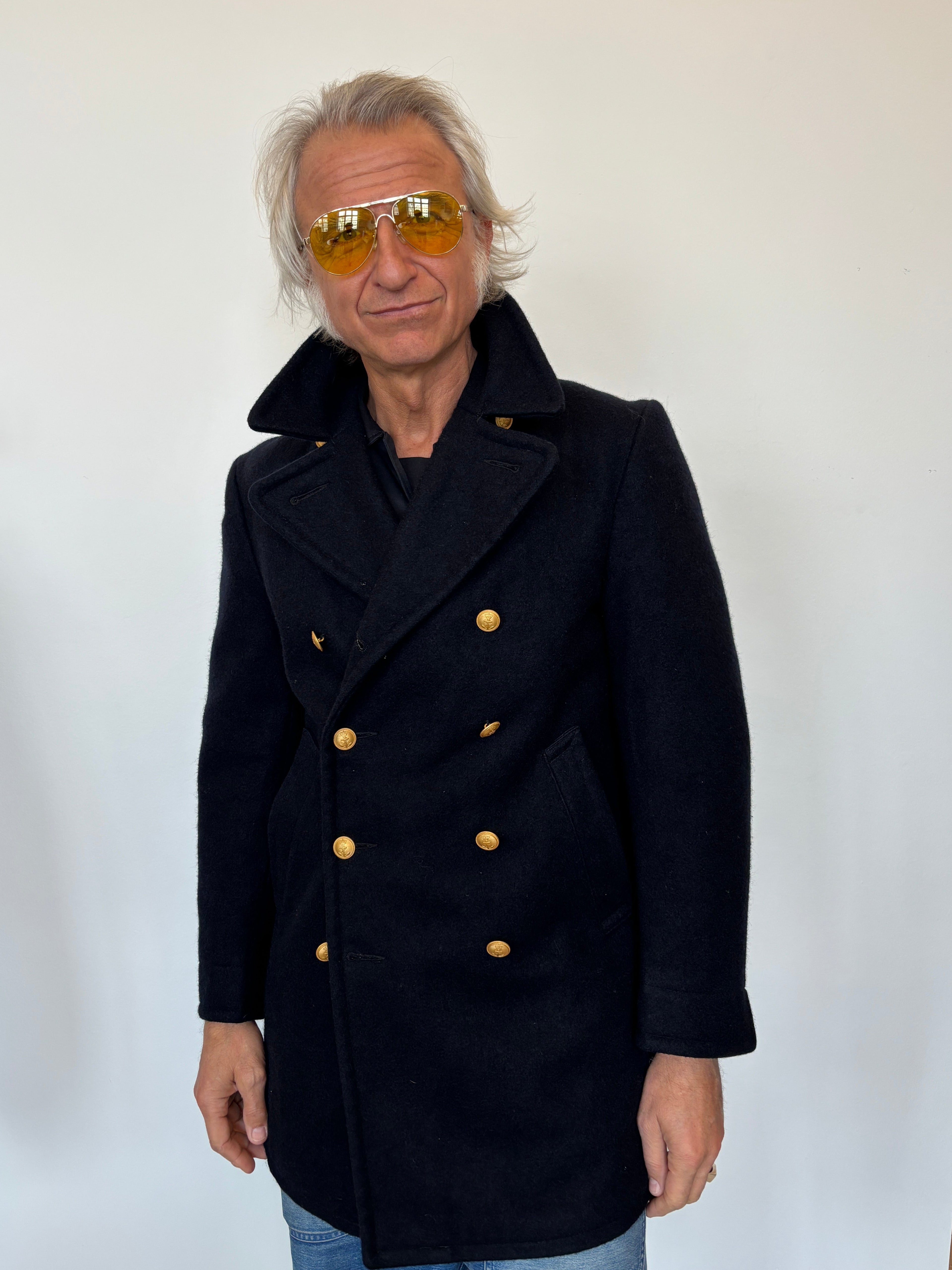 80's Danish Navy Wool Coat