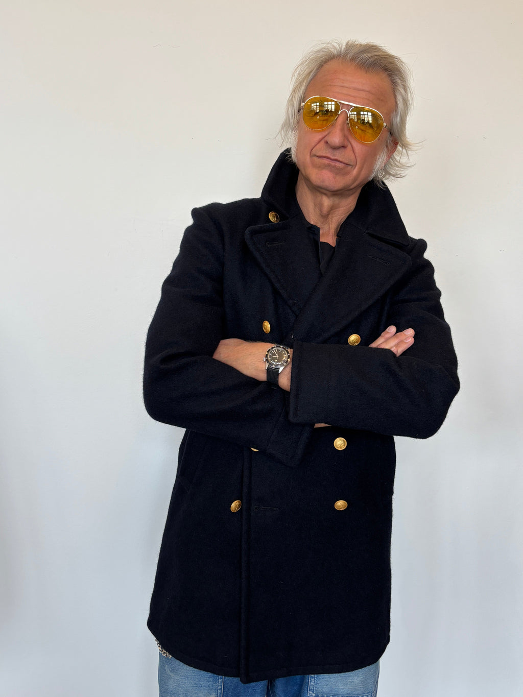80's Danish Navy Wool Coat
