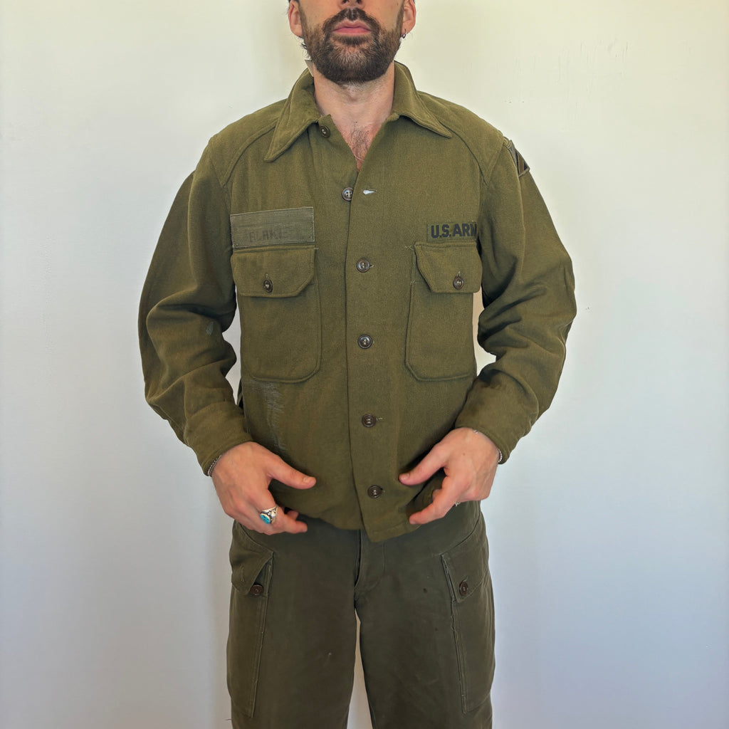 70's US Army OG108 Wool Shirt