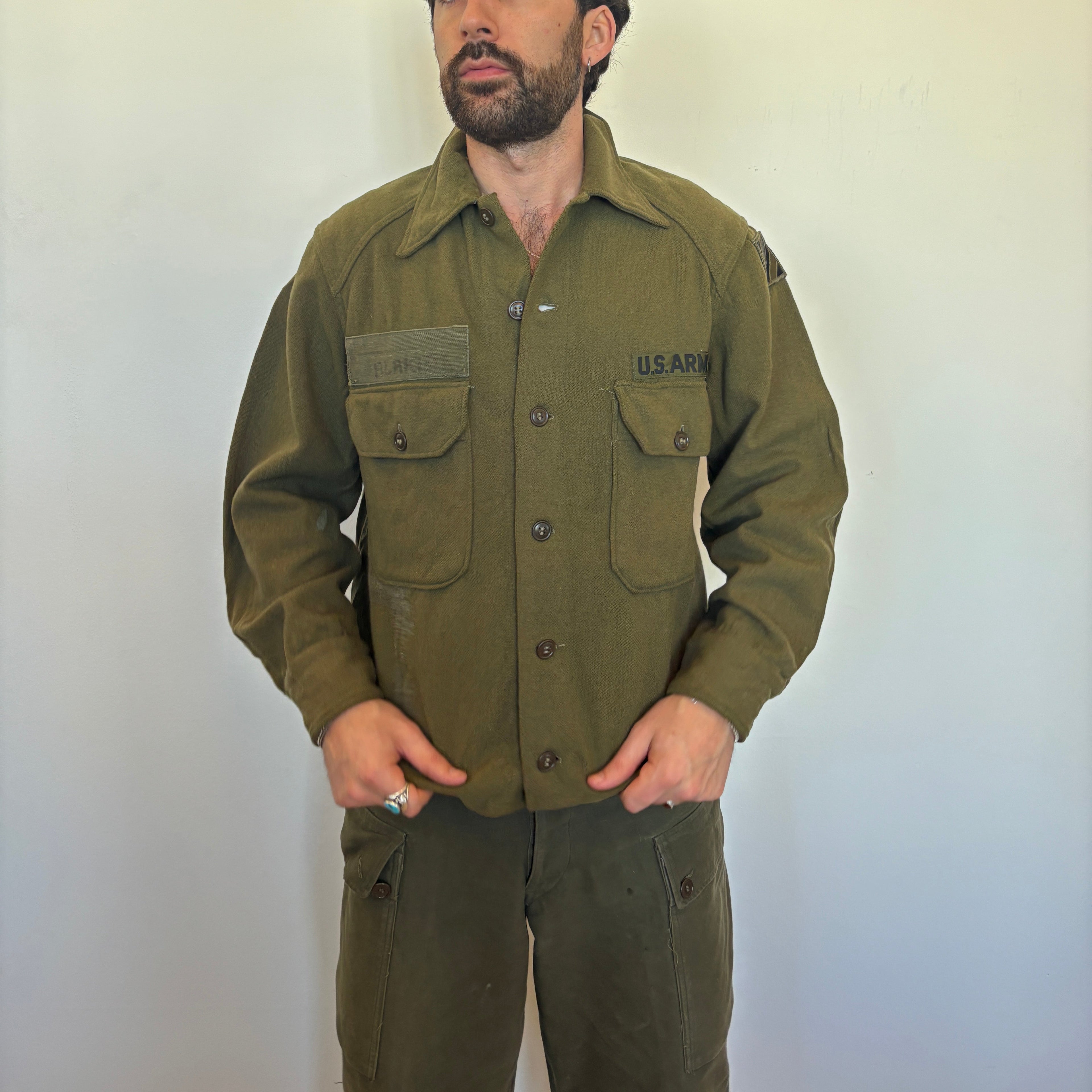 70's US Army OG108 Wool Shirt