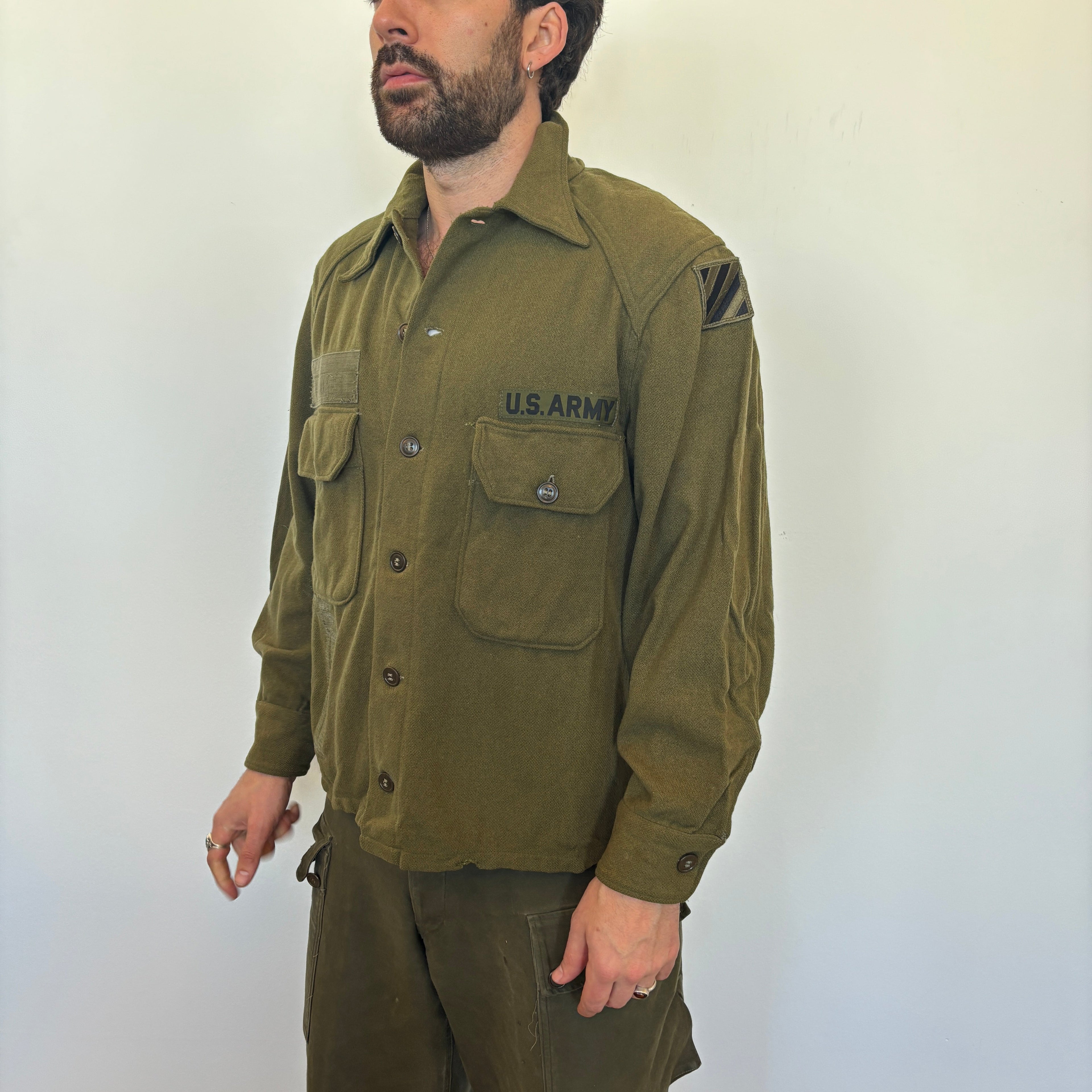 70's US Army OG108 Wool Shirt
