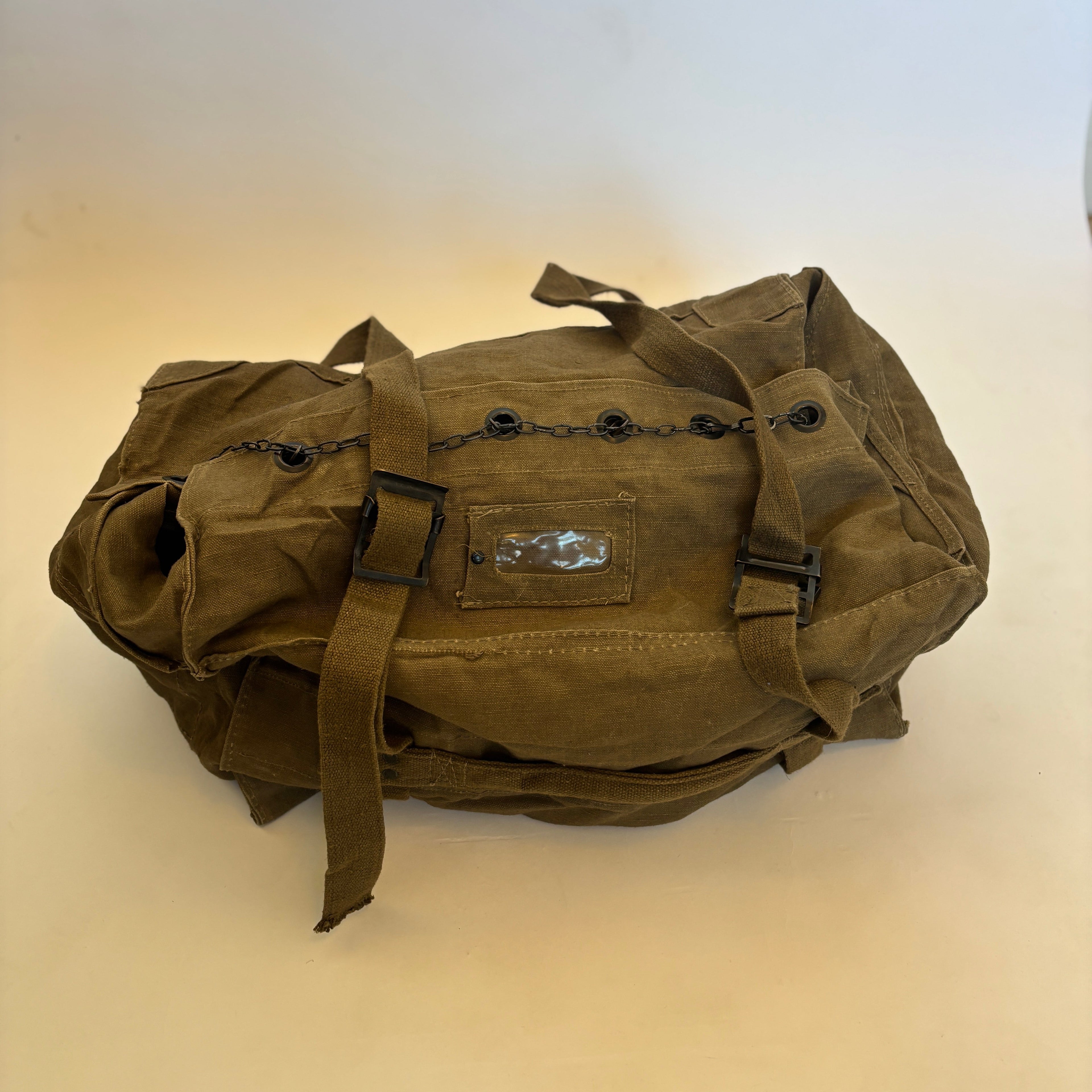 80's Italian Army Canvas Travel Bag