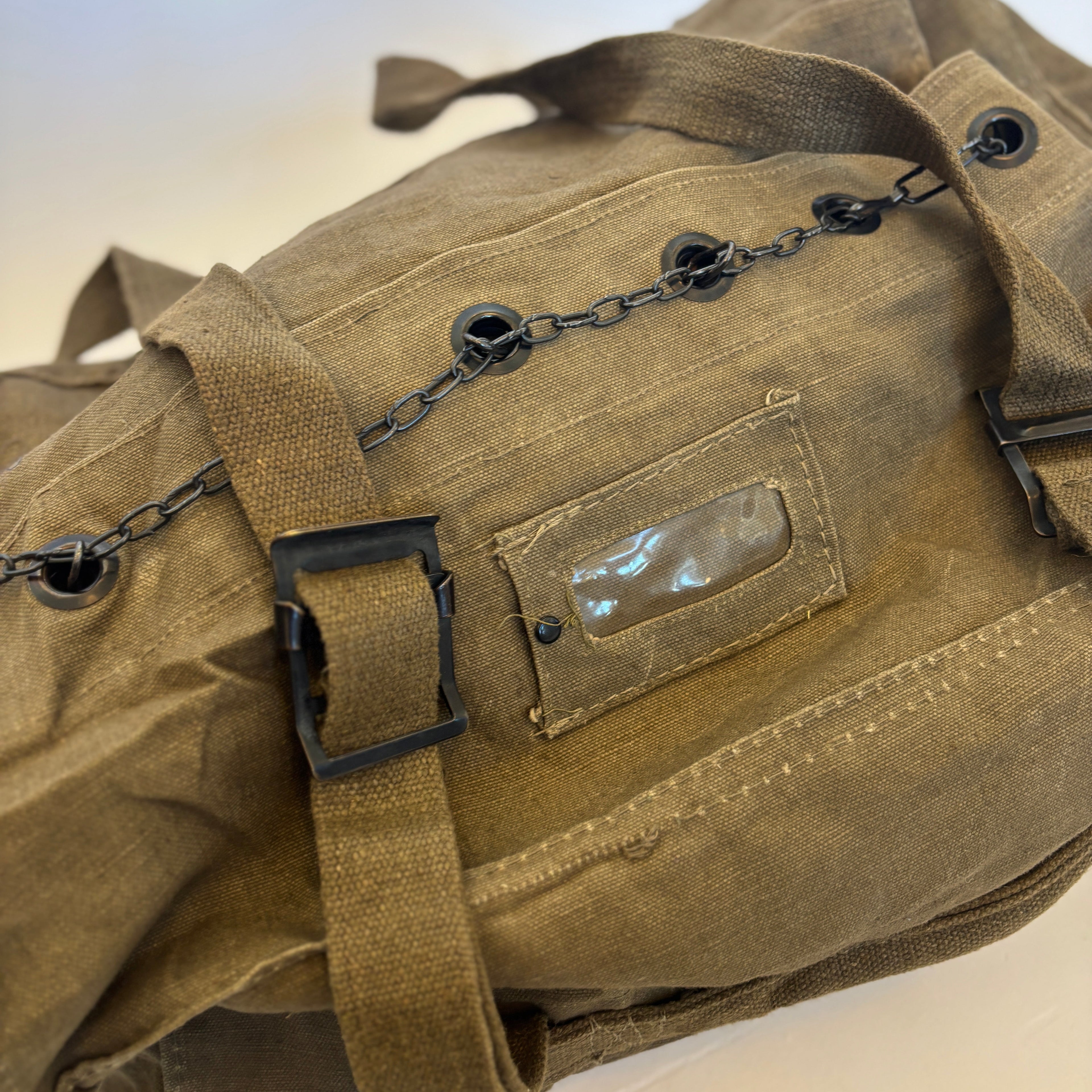 80's Italian Army Canvas Travel Bag